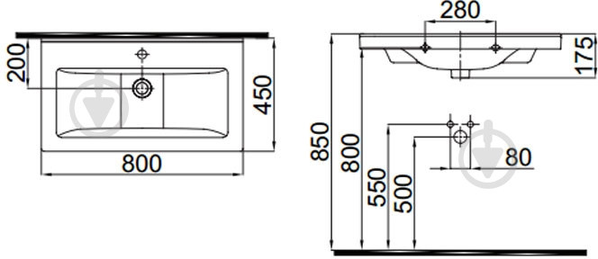 Умывальник IDEVIT Hera 80 (0201-0805) - фото 3 Умывальник IDEVIT Hera 80 (0201-0805) - фото 3
