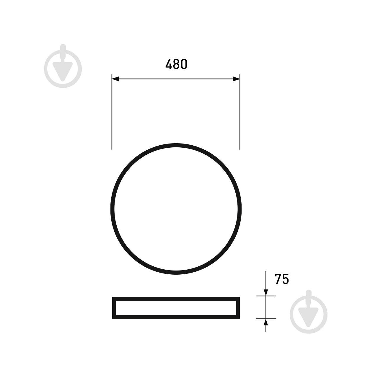 Світильник стельовий Eurolamp Bright Сircle 95 Вт білий LED-ALR-95W-T30 - фото 4