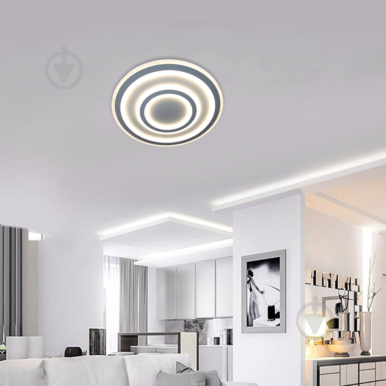 Світильник стельовий Eurolamp Bright Сircle 95 Вт білий LED-ALR-95W-T30 - фото 3