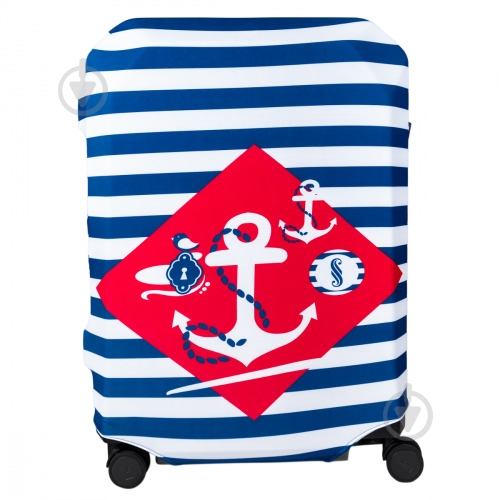 Чехол для чемодана BG Berlin Bg002-02-113-L белый/голубой - фото 1 Чехол для чемодана BG Berlin Bg002-02-113-L белый/голубой - фото 1