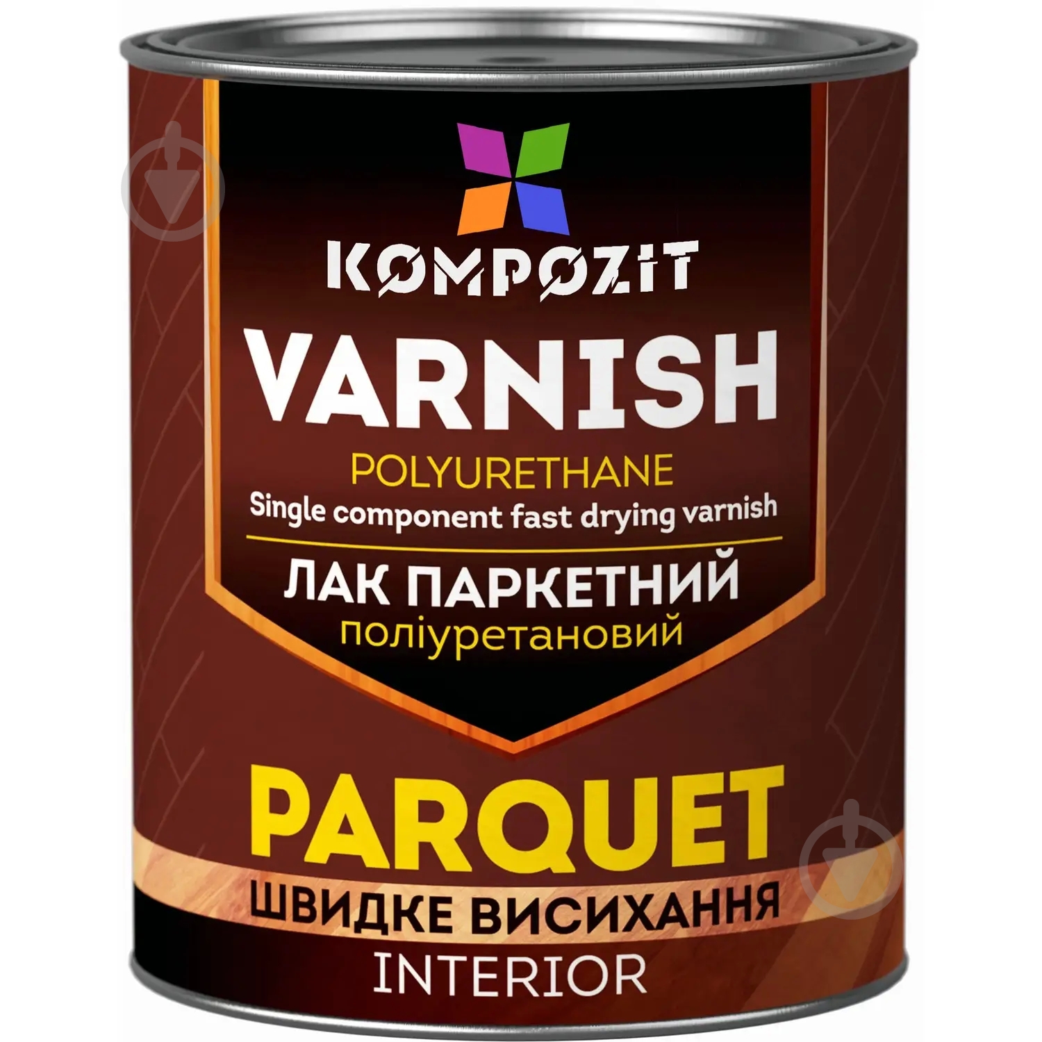Лак паркетный полиуретановый Kompozit шелковистый мат 10 л - фото 1
