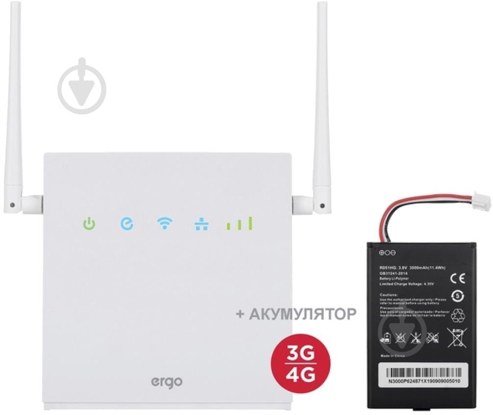 Роутер Ergo R0516 w/battery - фото 2 Роутер Ergo R0516 w/battery - фото 2