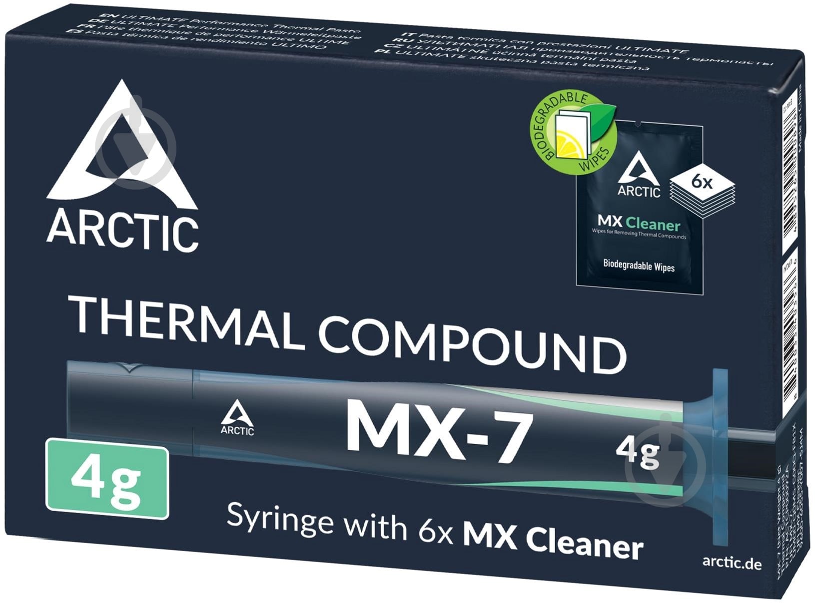 Термопаста Arctic MX-7 4г з 6x MX Cleaner (ACTCP00092A) - фото 2 Термопаста Arctic MX-7 4г з 6x MX Cleaner (ACTCP00092A) - фото 2