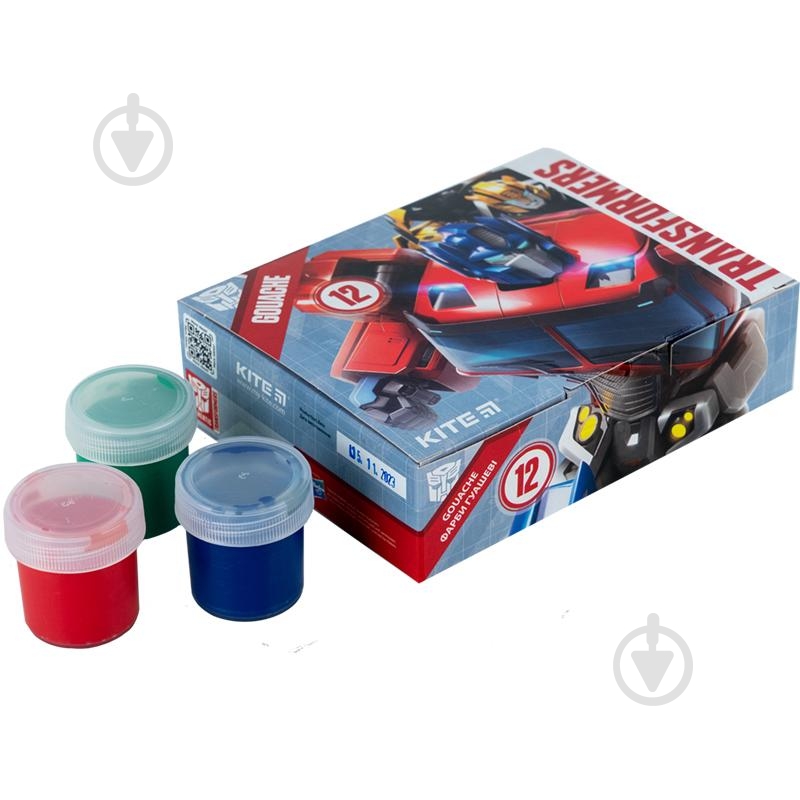 Гуаш 12 кольорів x 20 мл TF23-063 Transformers KITE - фото 3