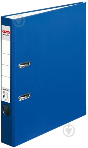 Папка-реєстратор Protect А4 50 мм синя Herlitz - фото 1