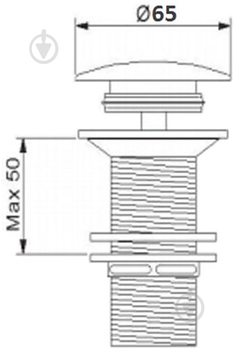 Донный клапан NEWARC 740772 - фото 2 Донный клапан NEWARC 740772 - фото 2