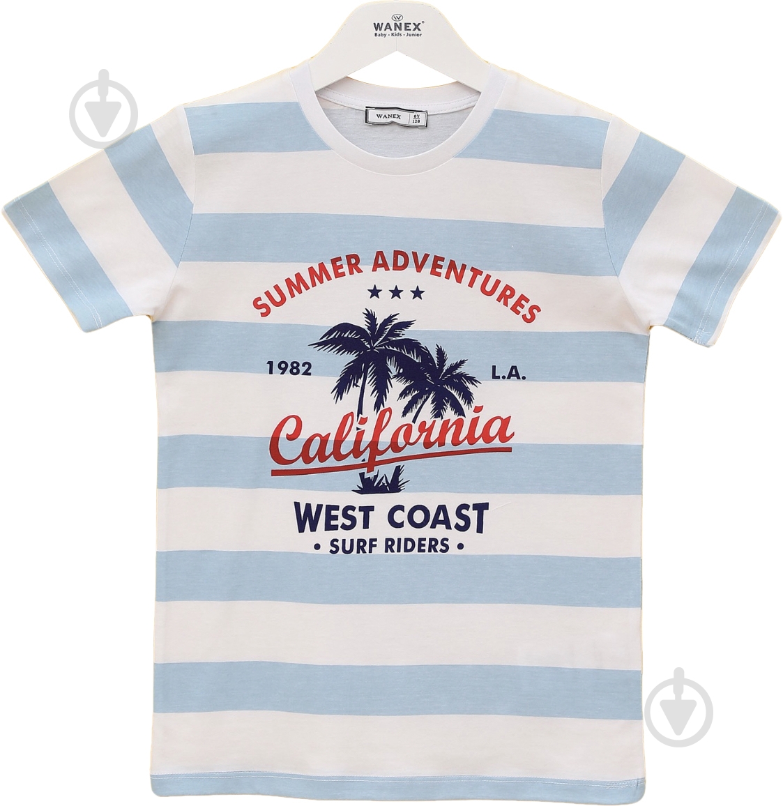 Футболка для хлопчиків Wanex 15571 р.152 блакитний - фото 1