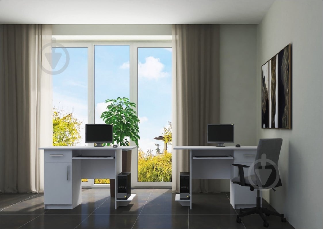 Стол компьютерный R 120x75x50 см дуб сонома - фото 2
