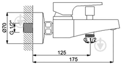 Смеситель для ванны NEWARC Aqua 941511B - фото 6