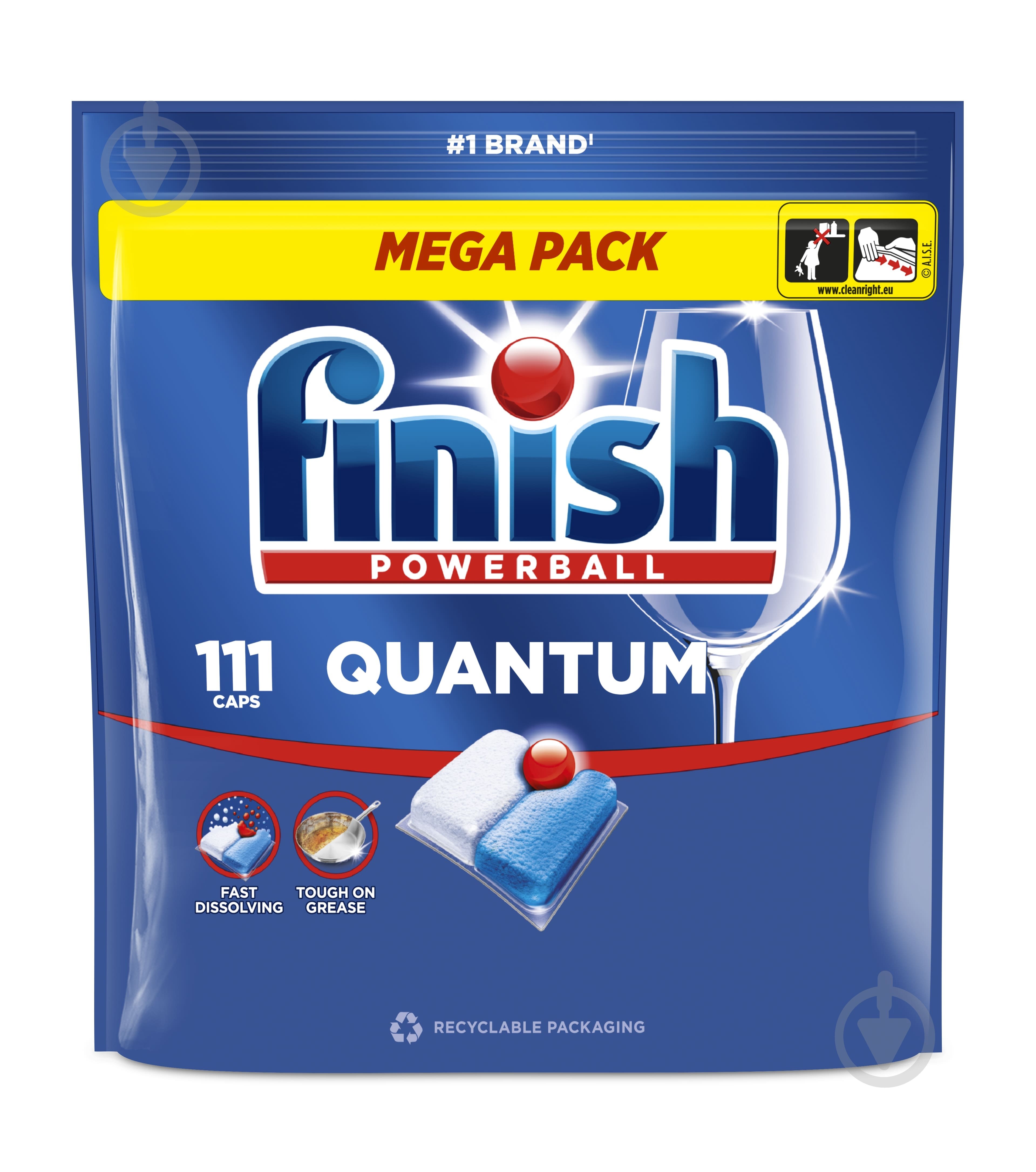 Капсулы для посудомоечных машин Finish Quantum All in 1 111 шт. - фото 1