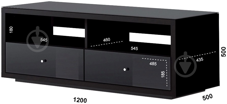 Подставка для ТВ Lautsenn standLF-1200 Box Black черный - фото 2