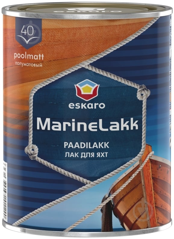Лак для човнів Marine Lakk 40 Eskaro напівмат 0,95 л - фото 1
