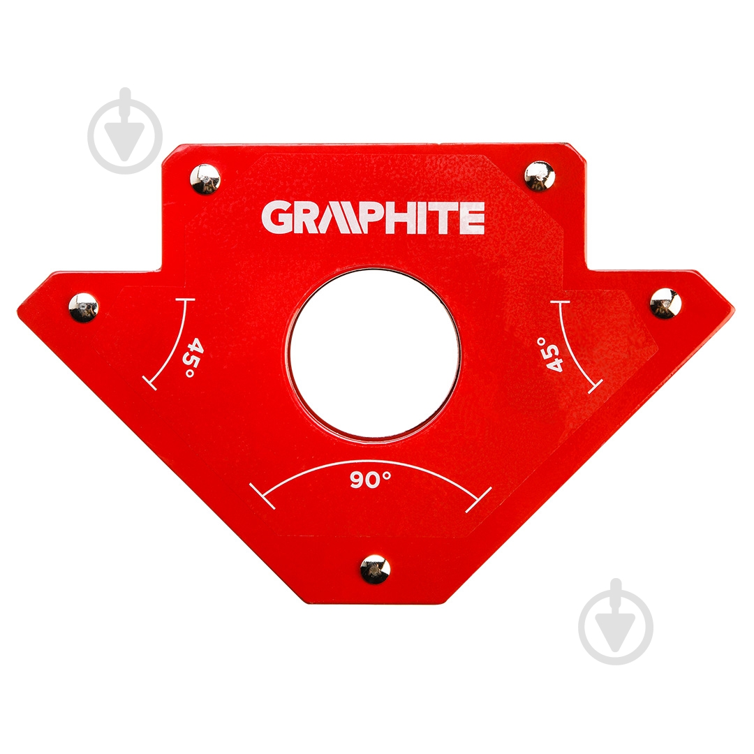 Угольник магнитный GRAPHITE 122х190х25 мм 56H903 - фото 1