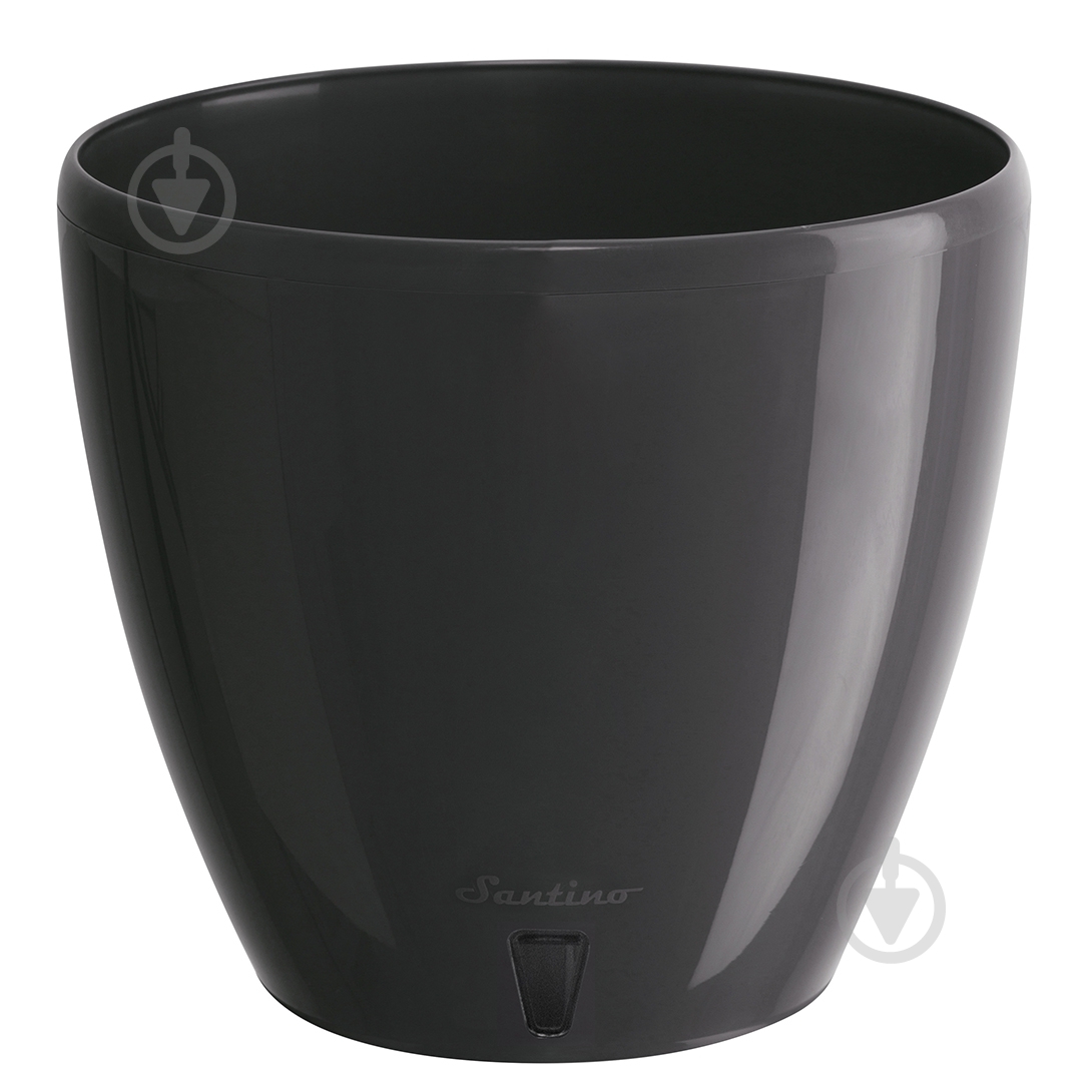 Вазон пластик Deco Twin круглий антрацит 12 л Santino (2010643) - фото 1 Вазон пластик Deco Twin круглий антрацит 12 л Santino (2010643) - фото 1