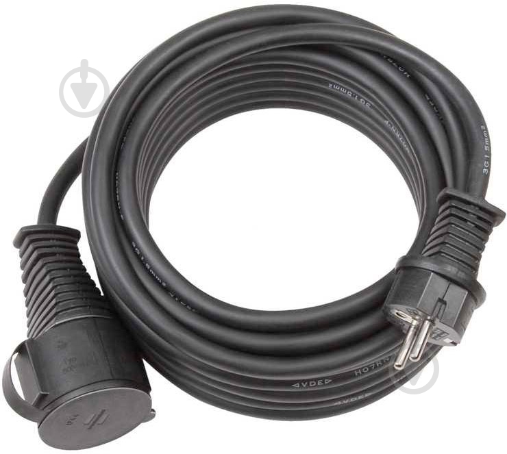 Удлинитель Brennenstuhl Extension с заземлением 1 гн. черный 25 м 1166820 - фото 1