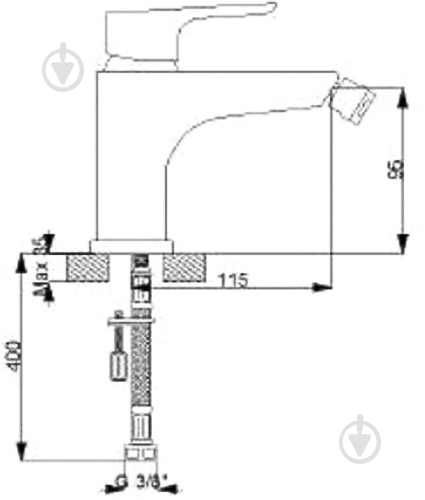Смеситель для биде NEWARC Loft 921551 - фото 5
