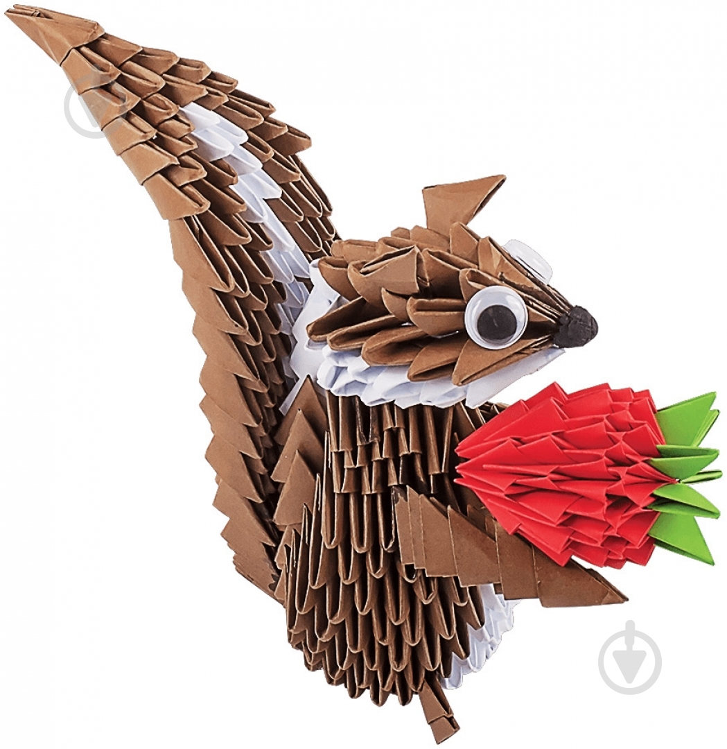 Модульное оригами «Белка с клубникой» - фото 2 Модульное оригами «Белка с клубникой» - фото 2