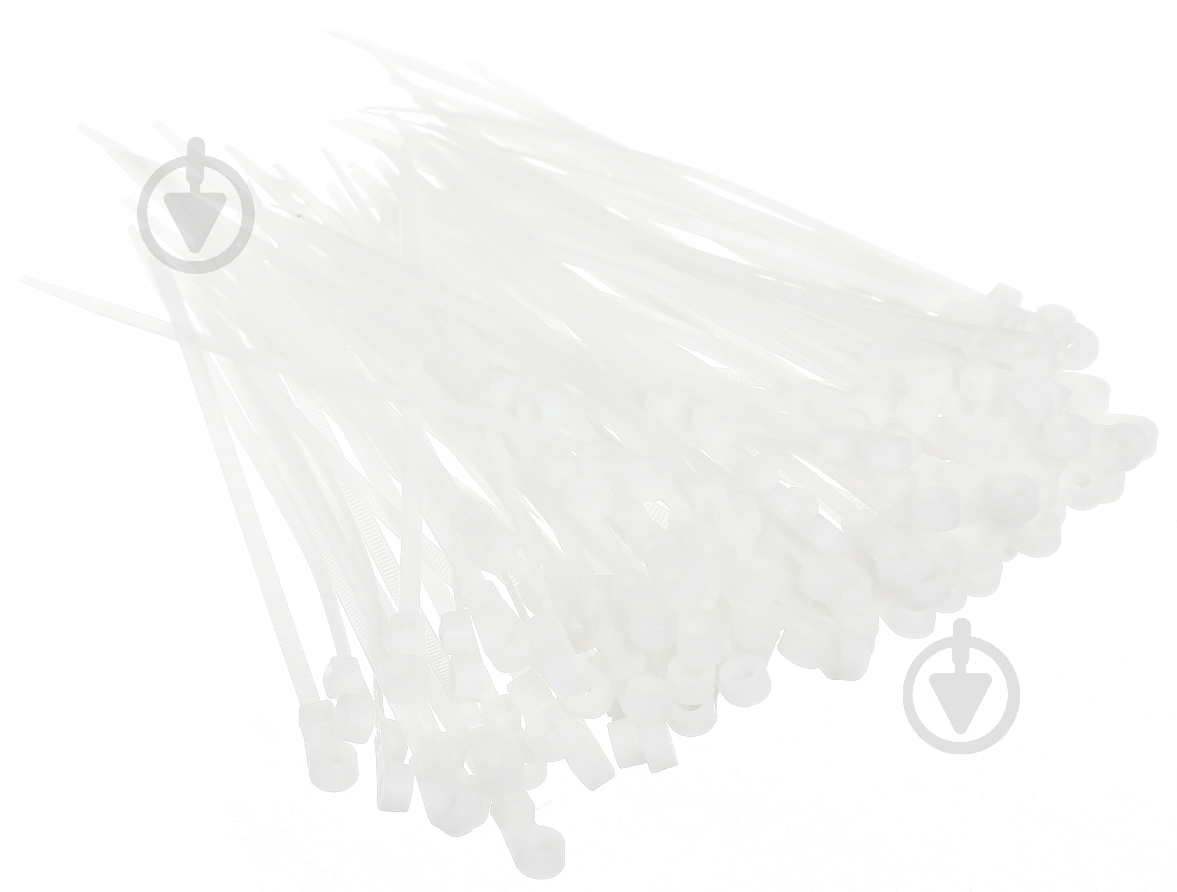 Стяжка кабельна з кільцем HausMark 3,5х150 мм 100 шт. білий - фото 2