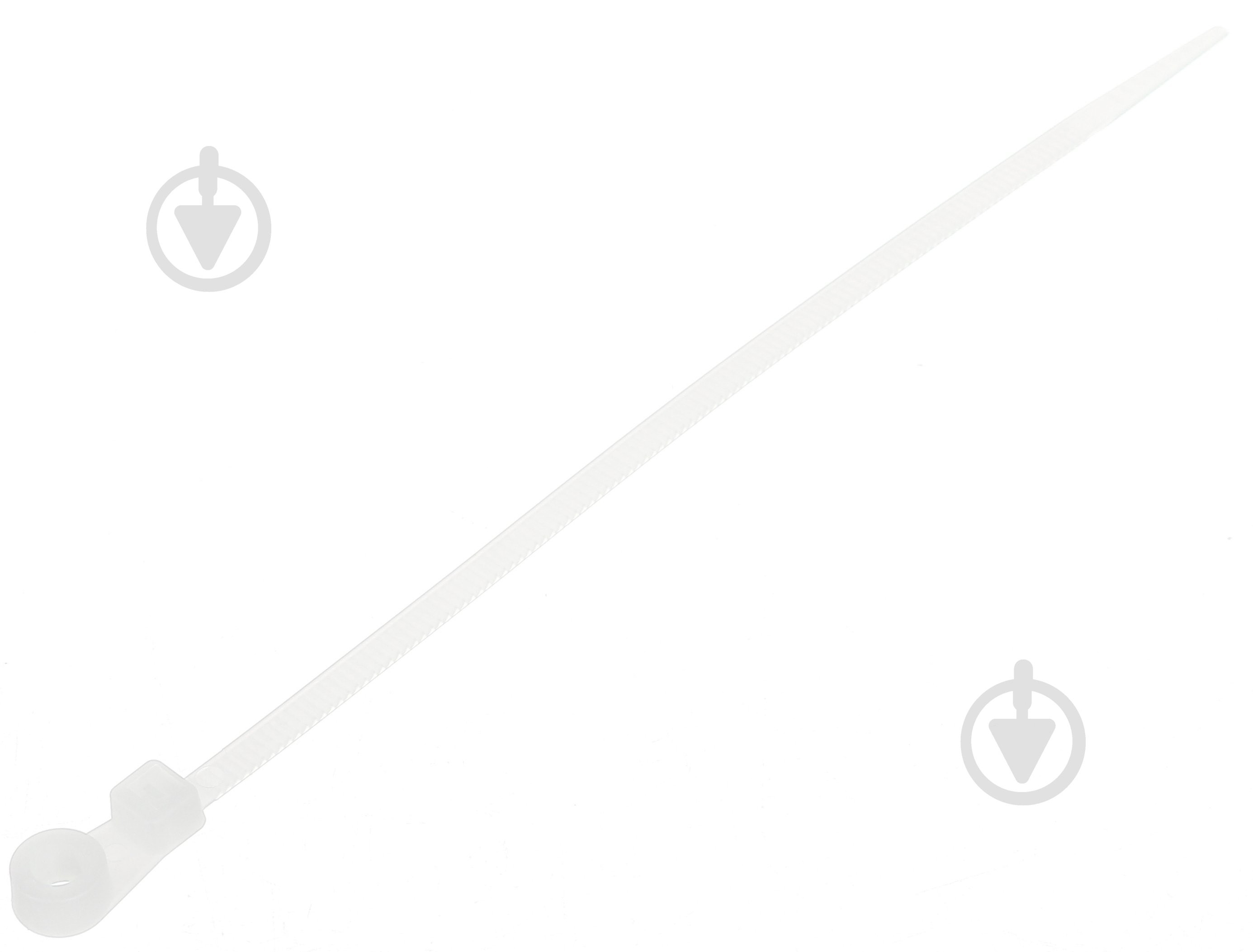 Стяжка кабельна з кільцем HausMark 3,5х150 мм 100 шт. білий - фото 3