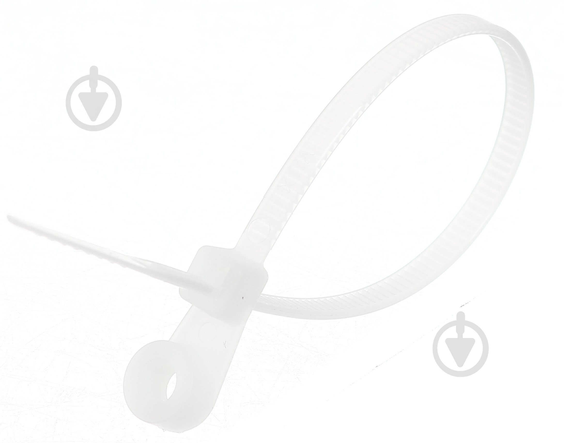 Стяжка кабельна з кільцем HausMark 3,5х150 мм 100 шт. білий - фото 4