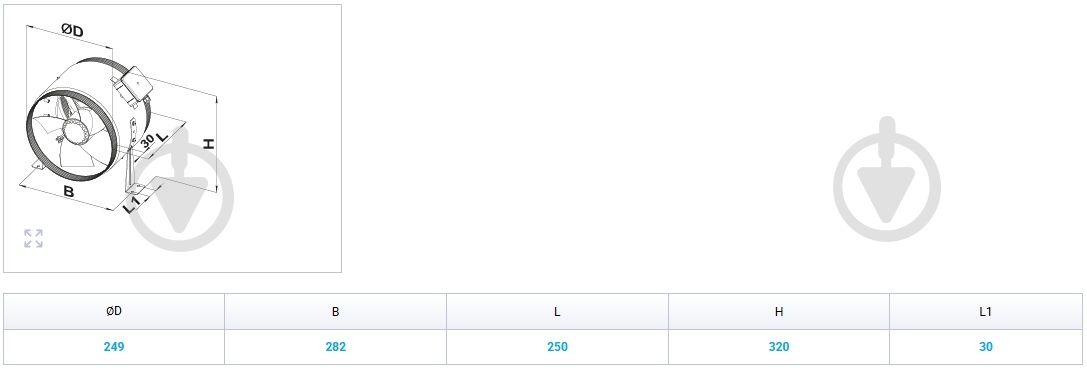 Вентилятор осевой Вентс ОВП 2Е 250 - фото 2 Вентилятор осевой Вентс ОВП 2Е 250 - фото 2
