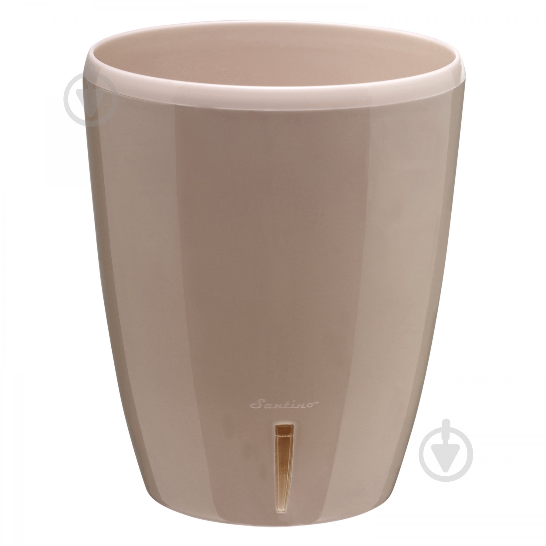 Вазон пластик Orchidea Twin круглий пісочний 1,3 л Santino (2023285) - фото 1