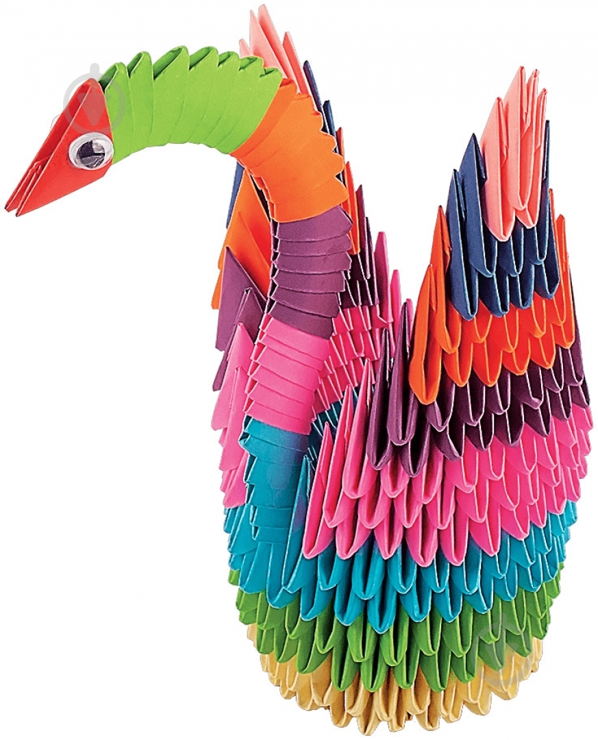 Модульное оригами «Радужний лебедь» - фото 2 Модульное оригами «Радужний лебедь» - фото 2