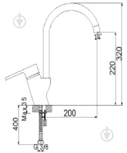 Змішувач для кухні NEWARC Master 187731 - фото 7