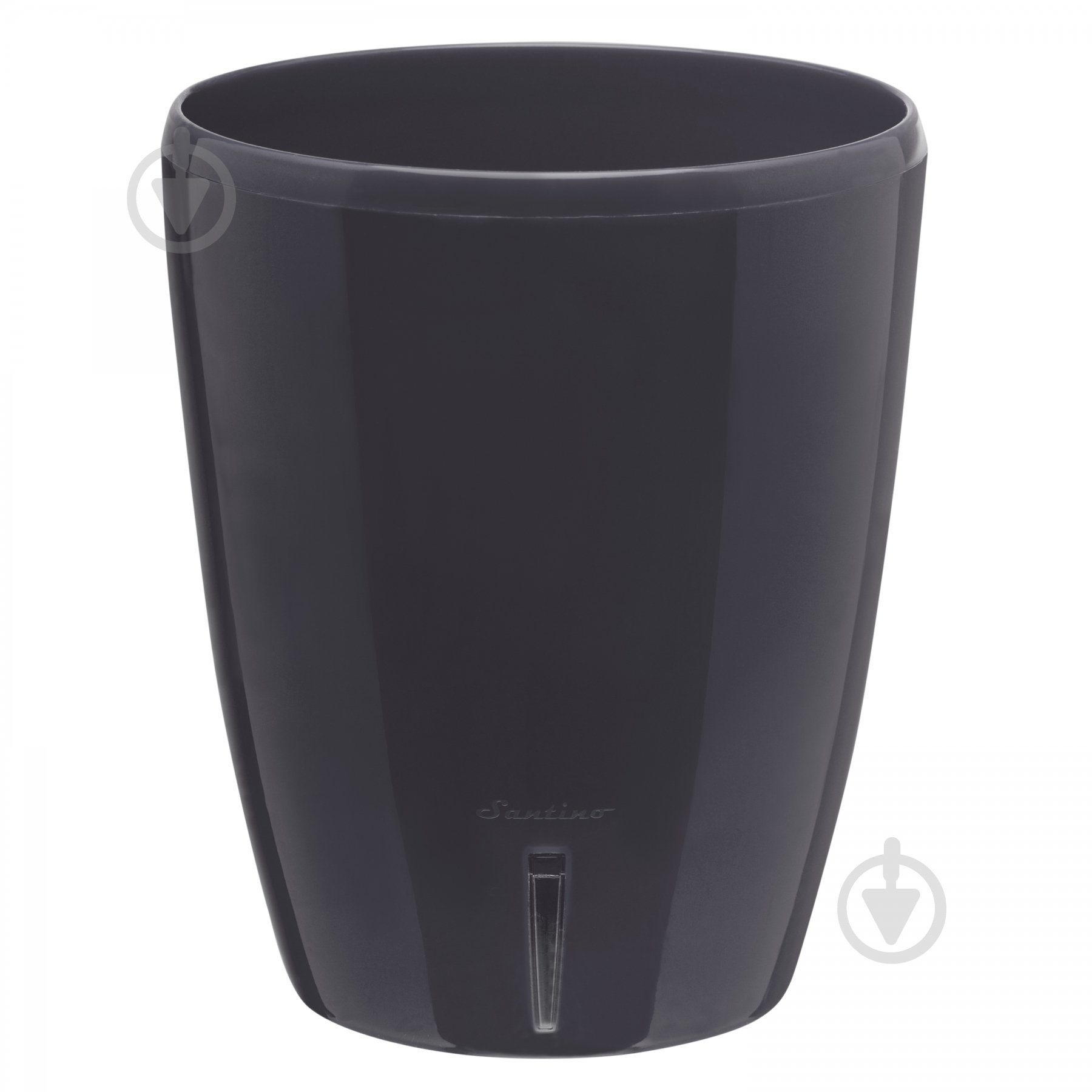 Вазон пластик Orchidea Twin круглый антрацит 2 л Santino (2008473) - фото 1