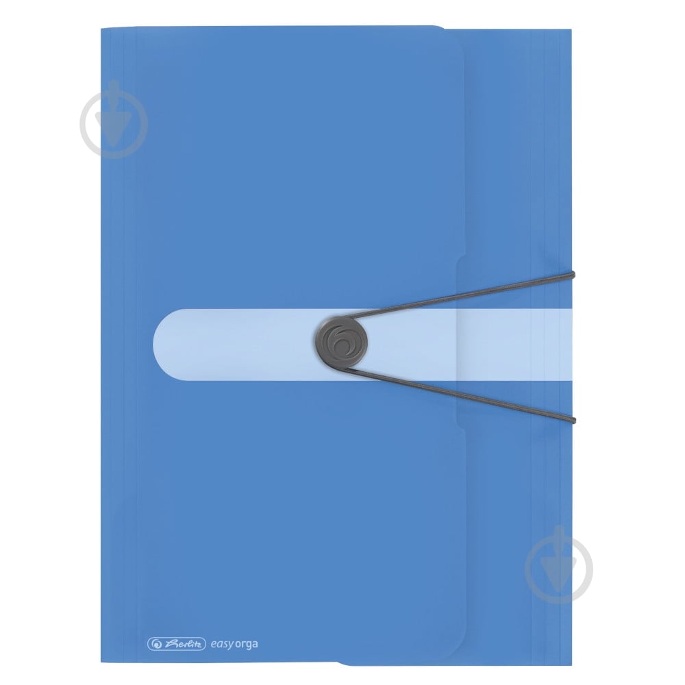 Папка на резинке Colour Blocking Baltic Blue А4 голубая 50015924 Herlitz - фото 1