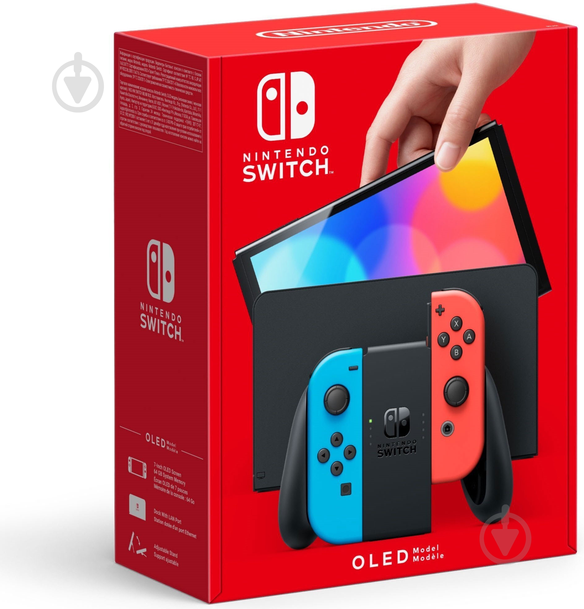 Игровая консоль NINTENDO Switch OLED (45496883409) blue/red - фото 8 Игровая консоль NINTENDO Switch OLED (45496883409) blue/red - фото 8