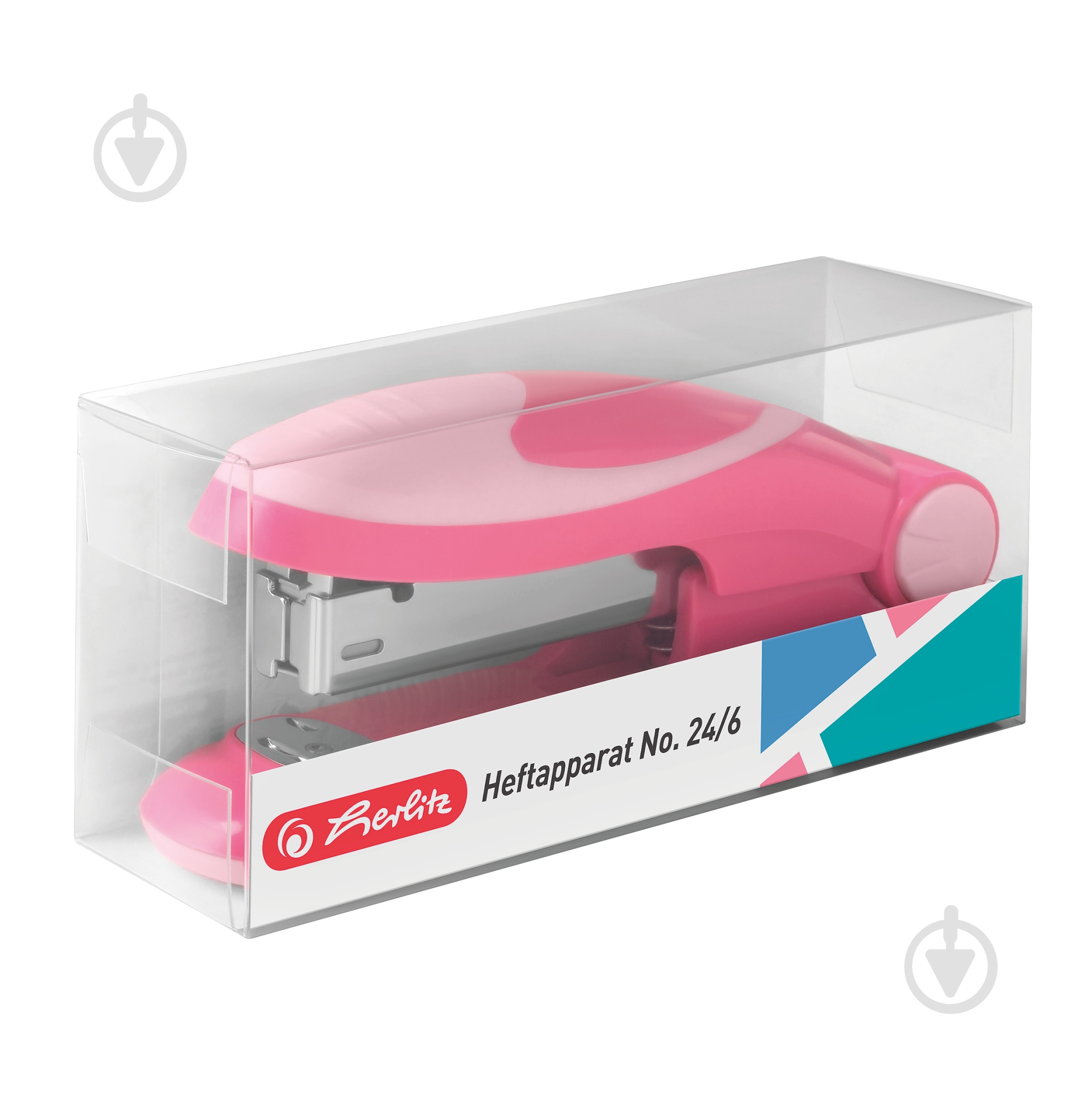 Степлер Ergonomic №24/6 25 лист. розовый 50025442 Herlitz - фото 2 Степлер Ergonomic №24/6 25 лист. розовый 50025442 Herlitz - фото 2