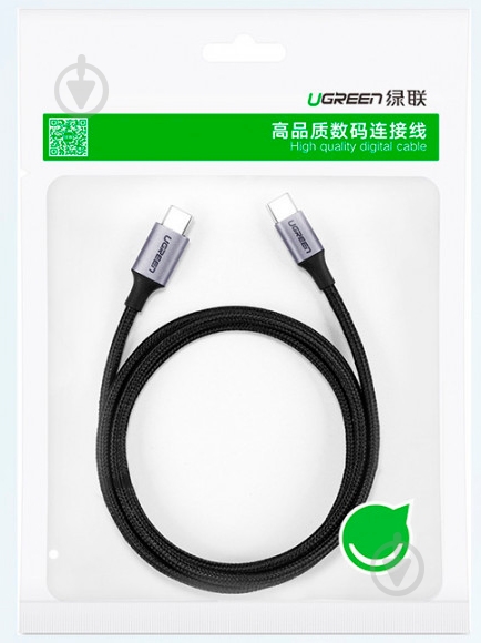 Кабель UGREEN US261 Type-C-Type-C 3A 1 м черный (50150) - фото 3 Кабель UGREEN US261 Type-C-Type-C 3A 1 м черный (50150) - фото 3