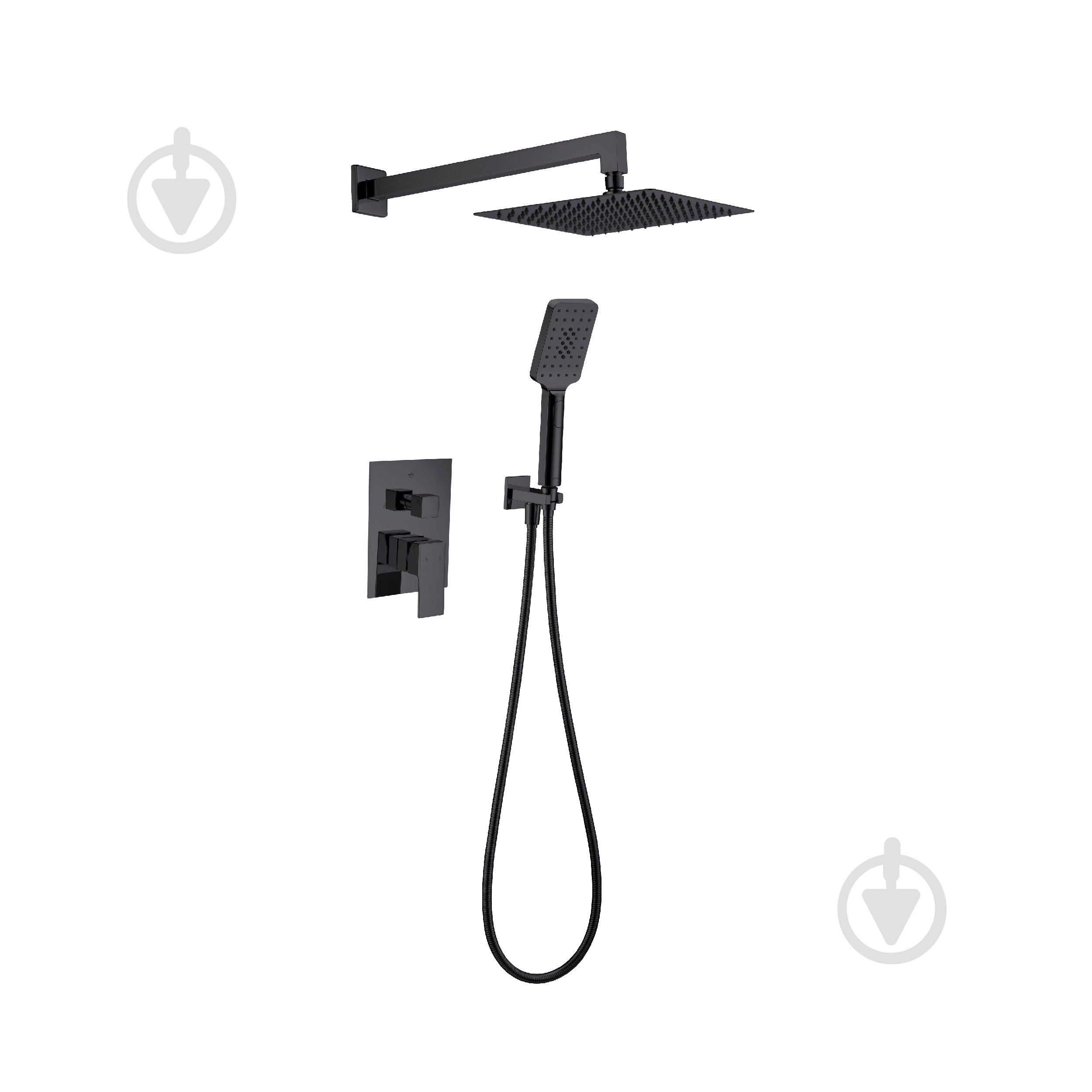 Душова система прихованого монтажу FADO S.r.l Verona матова чорна MIX06034B - фото 1
