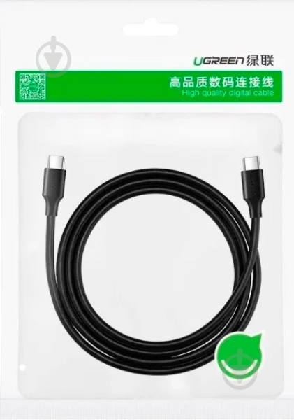 Кабель UGREEN US286 Type-C - Type-C 3A 1 м черный (50997) - фото 4