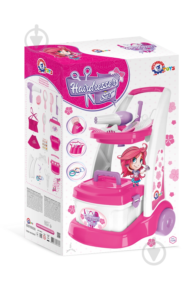 Игрушка ТехноК Набор парикмахера 7648 - фото 4 Игрушка ТехноК Набор парикмахера 7648 - фото 4