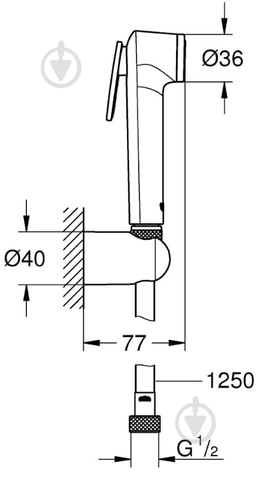 Душевой набор Grohe Tempesta-F Trigger Spray 30 (26354000) Chrome - фото 2