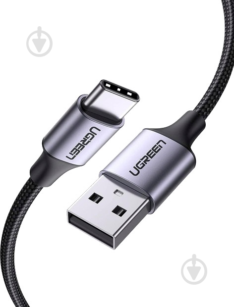 Кабель UGREEN US288 USB - TYPE-C Aluminum Braid 1 м черный (60126) - фото 1