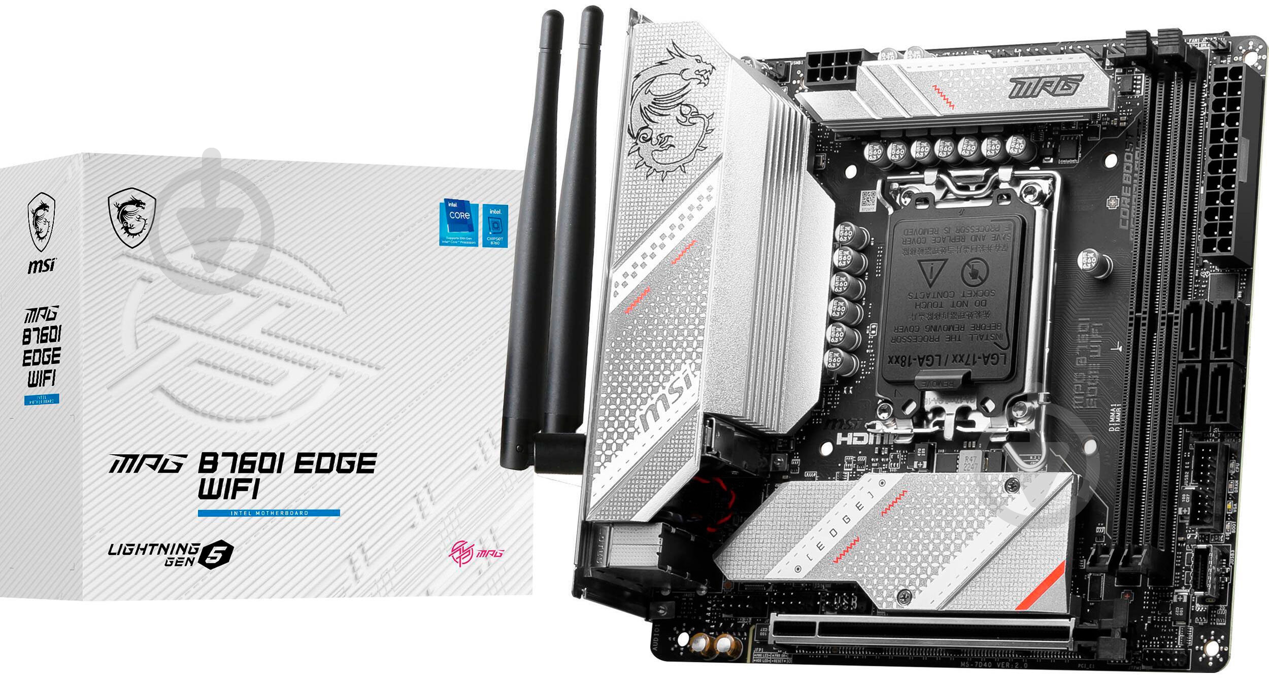 Материнская плата MSI 911-7D40-014 (Socket 1700, Intel B760, mini ITX) - фото 5