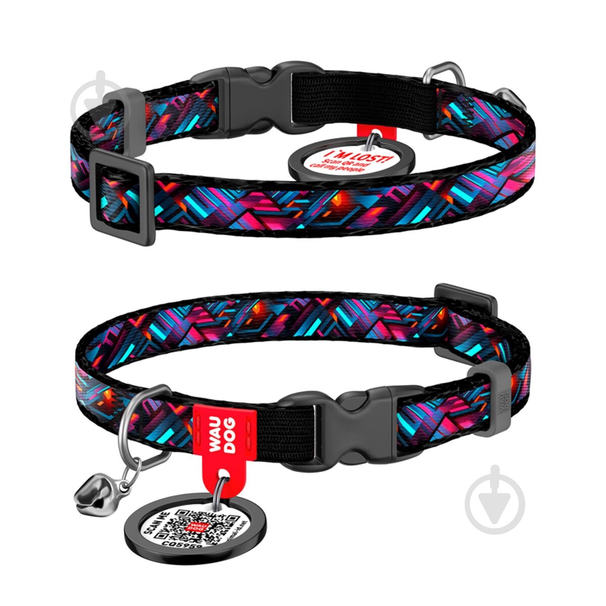 Ошейник Waudog Nylon рисунок "Бесконечные миры" пластиковый фастекс XS Ш10 мм Д20-30 см - фото 1 Ошейник Waudog Nylon рисунок "Бесконечные миры" пластиковый фастекс XS Ш10 мм Д20-30 см - фото 1