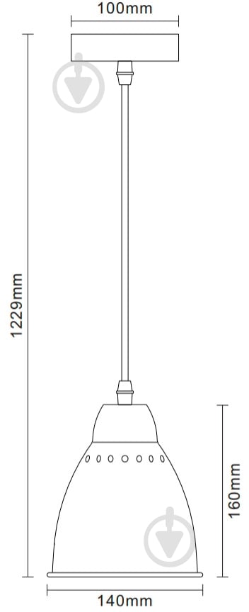 Подвес Camelion Loft PL-430S-1 С01 1x60 Вт E27 белый - фото 2