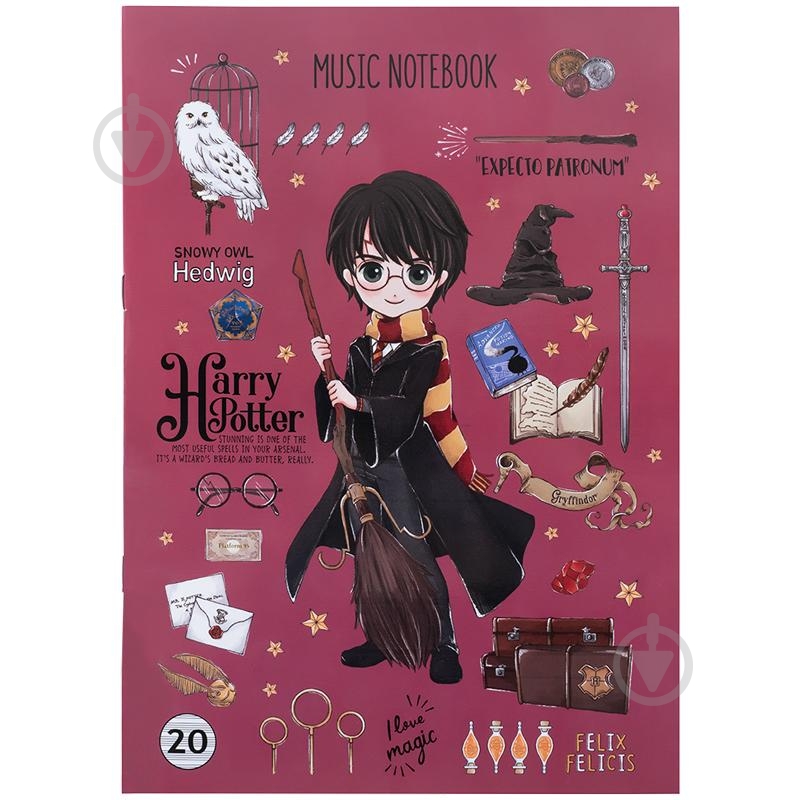 Тетрадь для нот Harry Potter HP24-404 KITE - фото 1 Тетрадь для нот Harry Potter HP24-404 KITE - фото 1