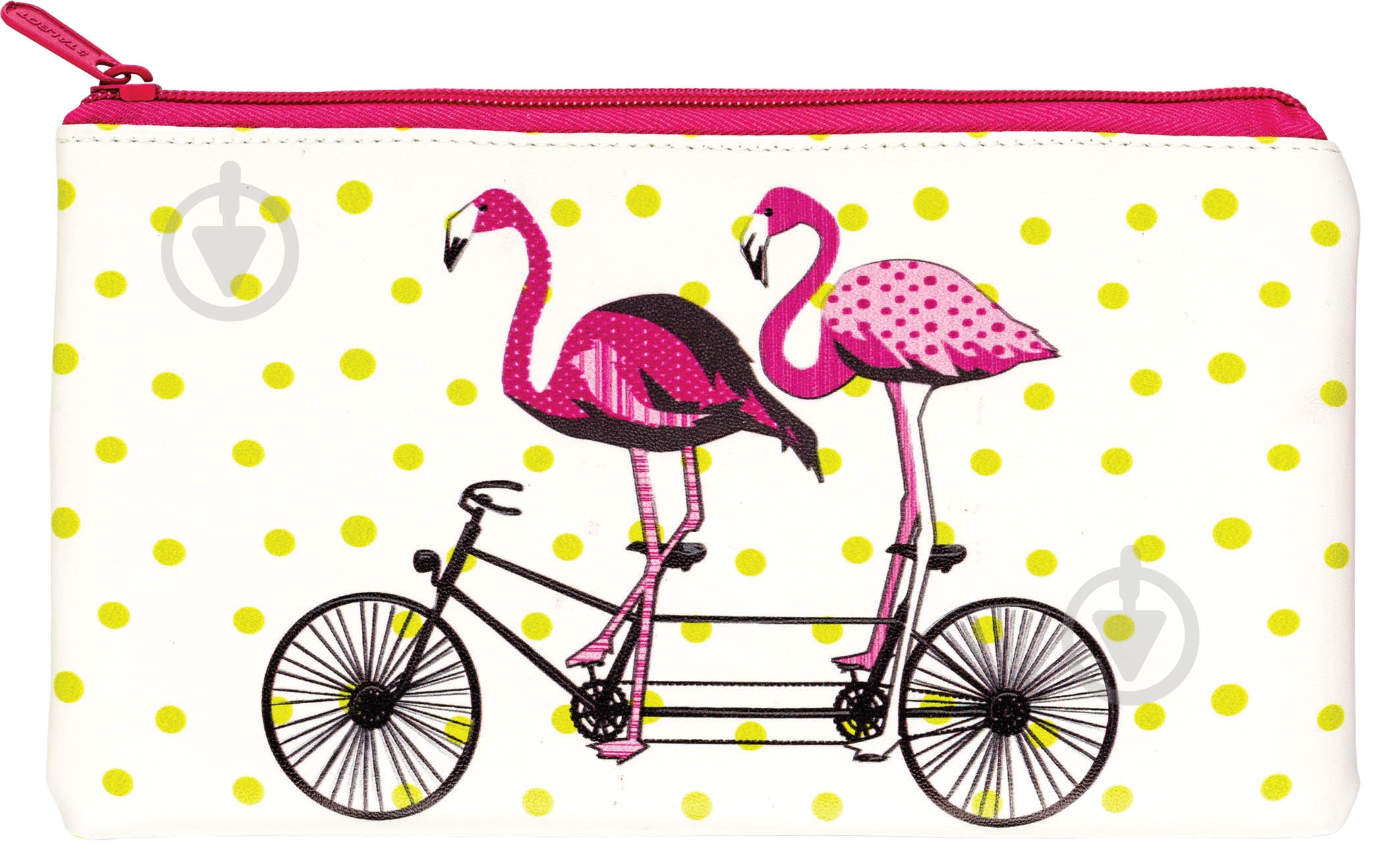 Папка на молнии Flamingo А6+ 80438 Centrum белый с рисунком - фото 1