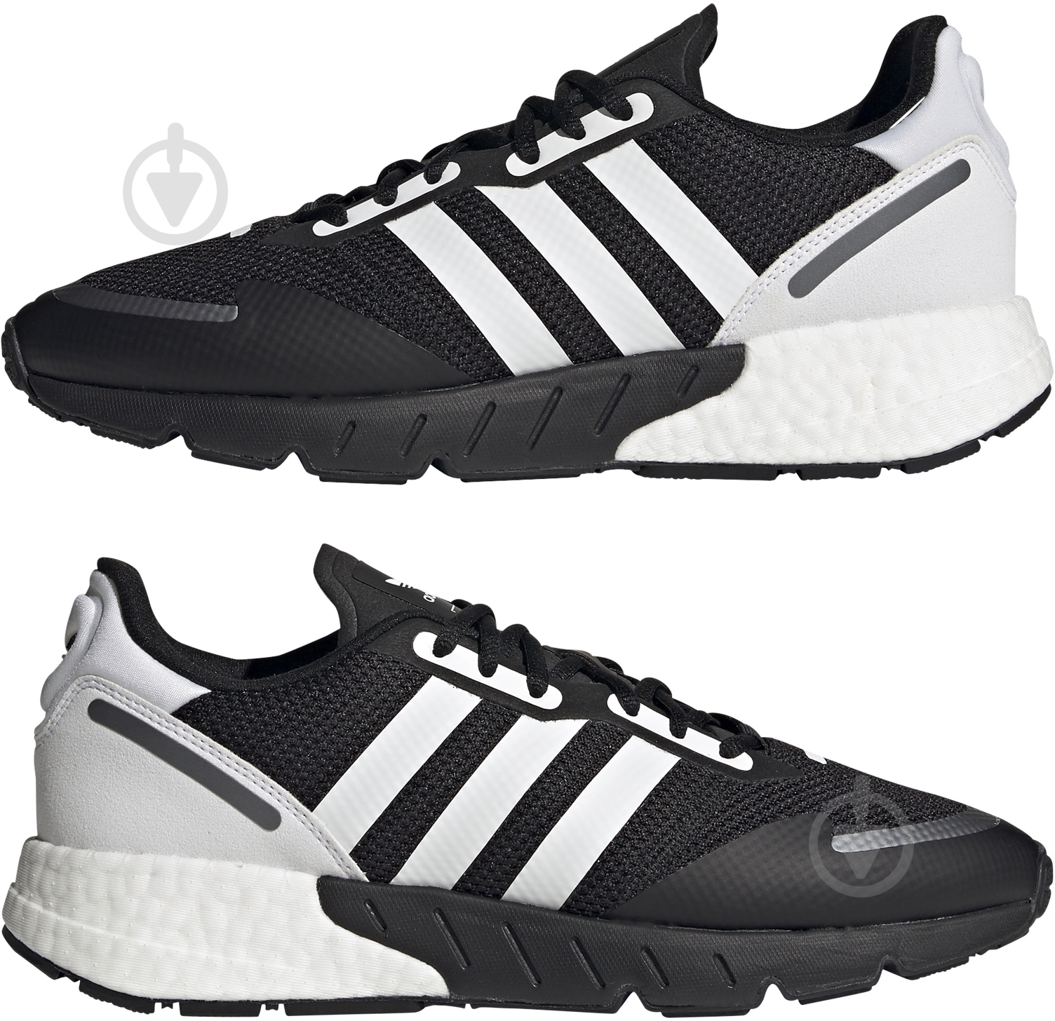 Кроссовки мужские демисезонные Adidas ZX 1K BOOST FX6515 р.44 2/3 черно-белые - фото 5