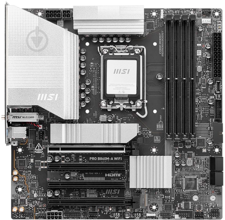 Материнская плата MSI 911-7E42-002 (Socket 1851, Intel B860, micro ATX) - фото 1 Материнская плата MSI 911-7E42-002 (Socket 1851, Intel B860, micro ATX) - фото 1