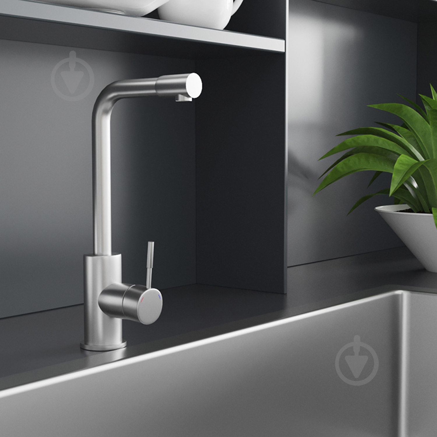 Змішувач для кухні Kroner KRP Edelstahl Klassisch - ESG034 - фото 2 Змішувач для кухні Kroner KRP Edelstahl Klassisch - ESG034 - фото 2