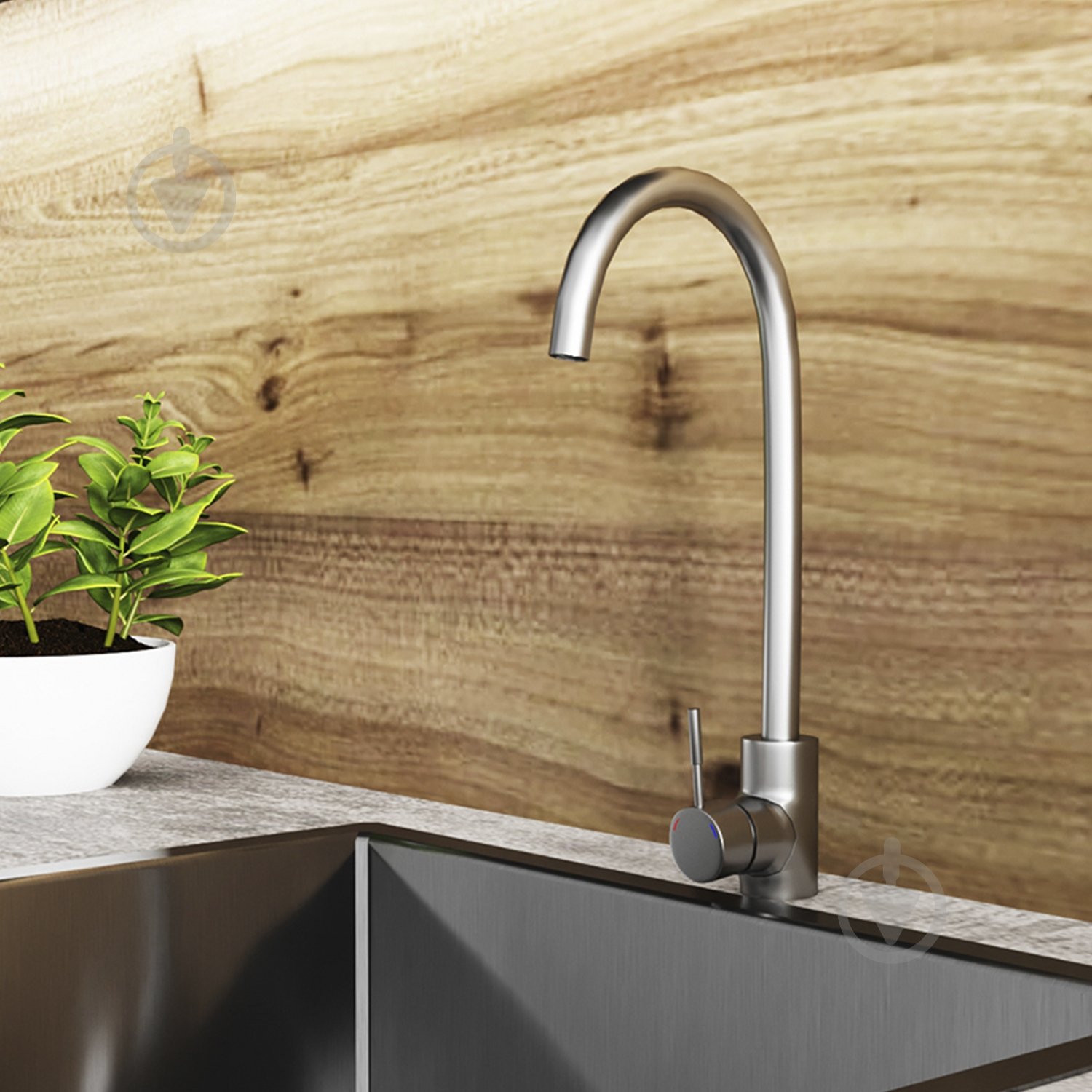 Смеситель для кухни Kroner KRP Edelstahl Klassisch - ESG035 - фото 9 Смеситель для кухни Kroner KRP Edelstahl Klassisch - ESG035 - фото 9