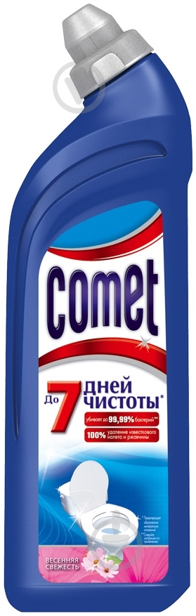 Средство для чистки унитаза Comet Весенняя свежесть - фото 1 Средство для чистки унитаза Comet Весенняя свежесть - фото 1