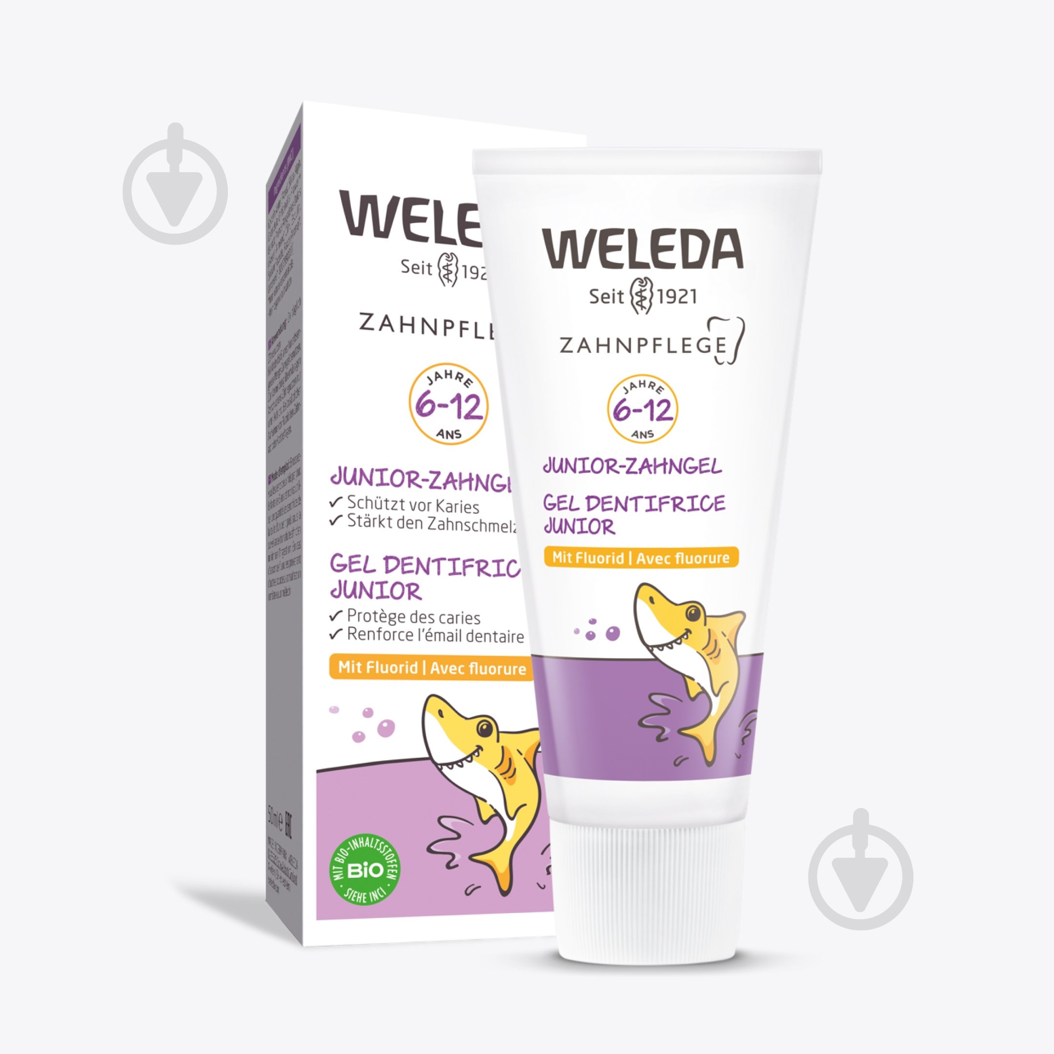 Зубна паста дитяча Weleda JUNIOR гель із фтором 6-12 років 50 мл - фото 2