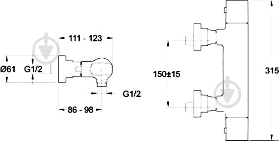 Смеситель для душа Jacob Delafon Aleo Е72352-СР - фото 2 Смеситель для душа Jacob Delafon Aleo Е72352-СР - фото 2